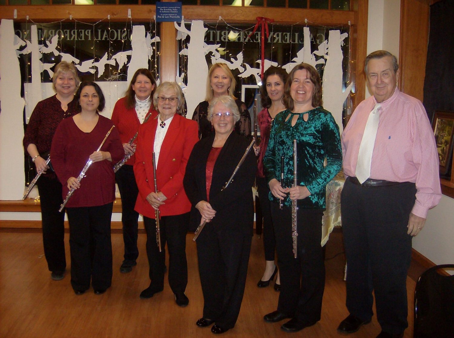 Plainville Flute Choir performing for the Southington Community Cultural Arts Holiday Evening